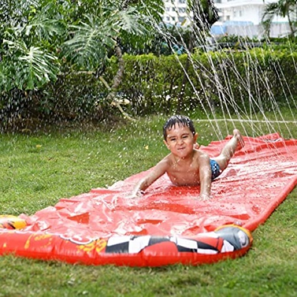 Kids Inflatable Water Slide Slip Water Spray Summer Toy for Lawn Backyard and Ou